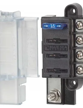 St Blade Compact 5045 4 Circuits Fuse Block Black One Size unisex - Blue Sea Systems - FashionsVida