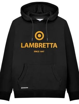 Mens Target Logo Hoodie (Black) - Size X-Large - Lambretta - FashionsVida