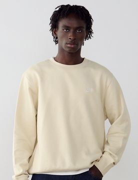 Sweat Crew Club beige/blanc xs