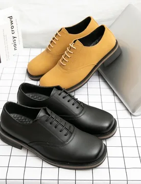 Retro Men Business Derby Shoes Men Lace-up Casual Comfortable Anti-slip Fashionable Versatile Leather Shoes Work Shoes Men - Aliexpress - FashionsVida