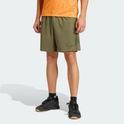 SHORT DA ALLENAMENTO ESSENTIALS BASE PIQUÃ‰ BIG LOGO M 18 CM Olive Strata
