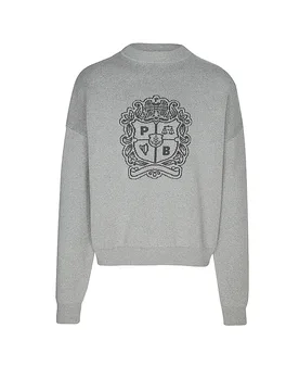 Nom du produit: Pull EMBLEM KNIT gris L - Prohibited - FashionsVida