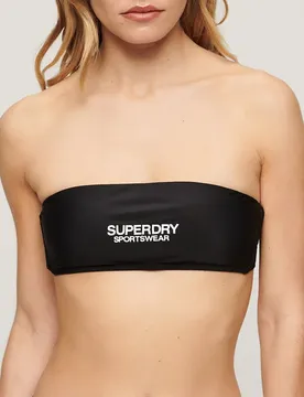 Top Bikini Logo Bandeau Black XL