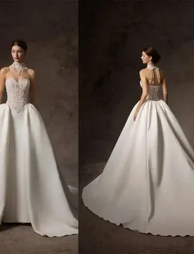 Stunning Sweetheart Mermaid Wedding Dresses Sleeveless Detachable Train Bridal Gowns Beadeds Pearl Vestido De Noiva Customized - Aliexpress - FashionsVida
