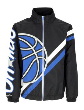 Giacca a Vento Uomo Nba Exploded Logo Warm Up Jacket Hardwood Classics Orlmag Black