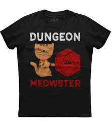 Funny Dungeon Meowster Cat T-Shirt. Summer Cotton O-Neck Short Sleeve Mens T Shirt New S-3XL