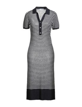Vestido midi Mujer Azul noche 1 Mujer