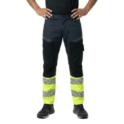 Pantalon Avec Poches Pour Genouillères Et Zones Extensibles Dark Navy Blue / High Visibility Yellow 56
