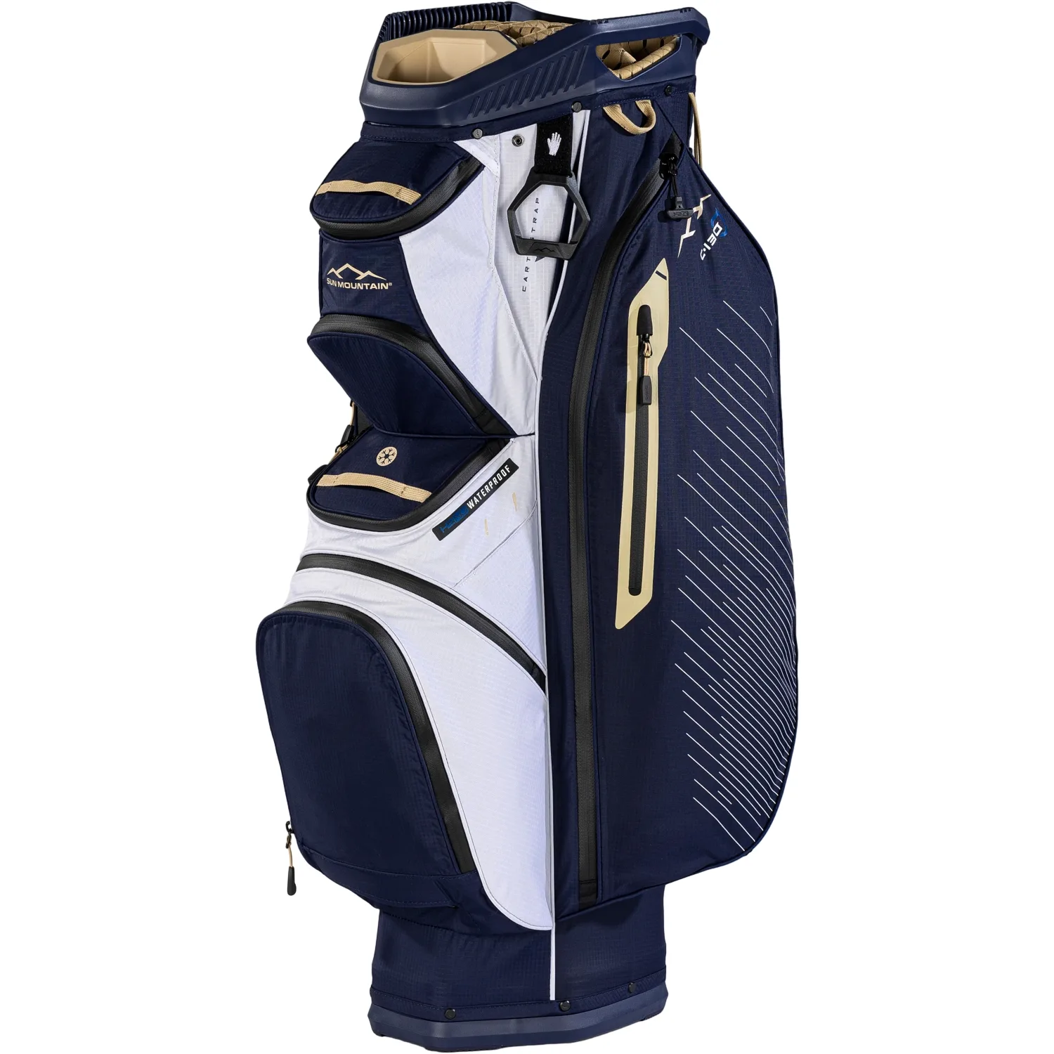 Cartbag H2NO C130, navy/weiß/gold - Sun Mountain - FashionsVida
