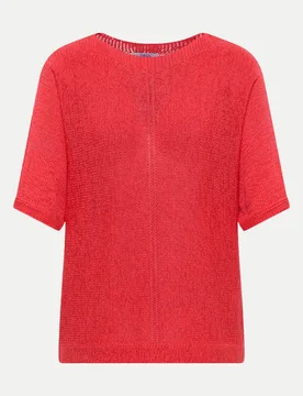 Dolman Pullover mit U-Boot-Ausschnitt Rot M - CECIL - FashionsVida