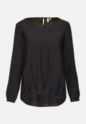 Shirtbluse Uni Schwarz 38