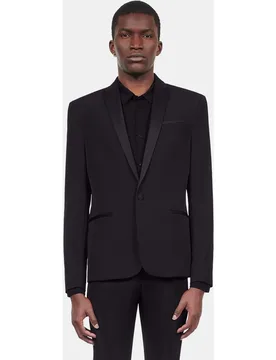 Chaqueta esmoquin de hombre corte ajustado lisa - The Kooples - FashionsVida