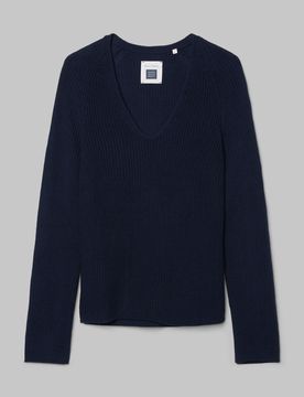 PULLOVER, V-NECK, LONG-SLEEVE, HALF female