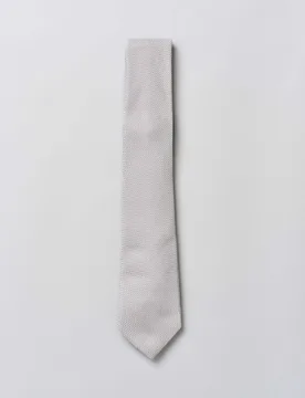 Cravatta Pellizzari color ghiaccio a costa inglese di pura seta - Rodolfo Pellizzari - FashionsVida