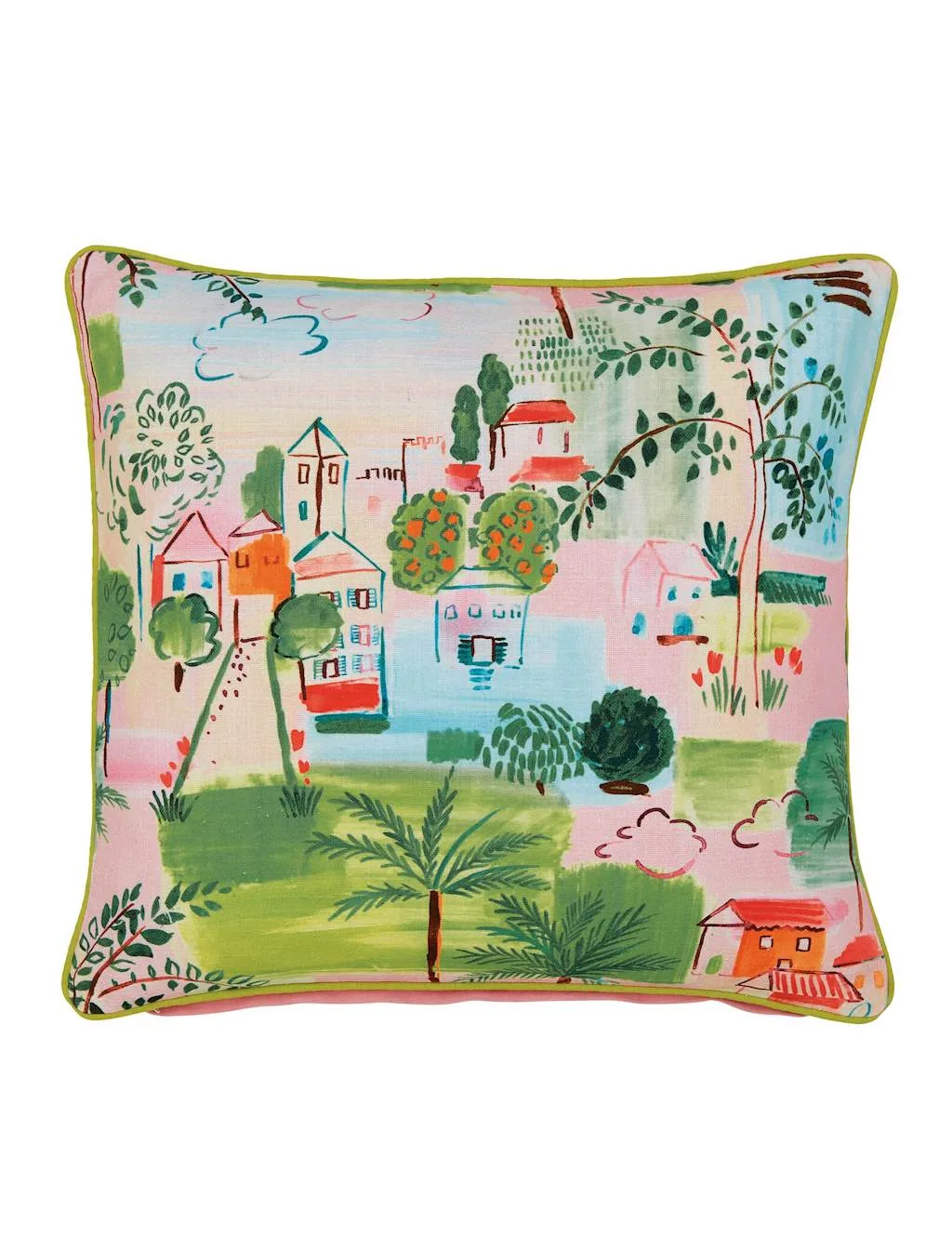 Pure Cotton Patterned Cushion Multi - LAND & SHORE - FashionsVida