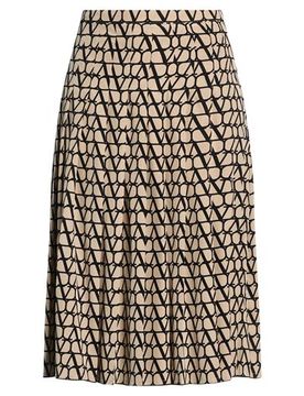 Falda midi Mujer Beige 36,38,40 Mujer
