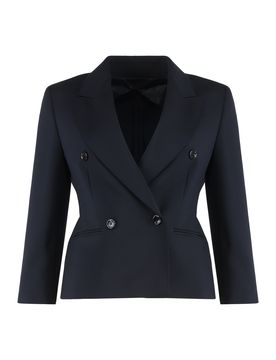 Woollen Cloth Cropped Blazer