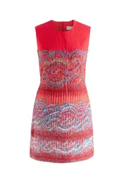 Textured Jacquard Sleeveless Mini Dress