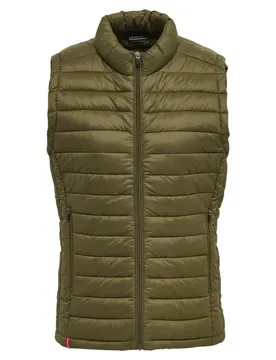Gilet Red Quilted Dark Olive M