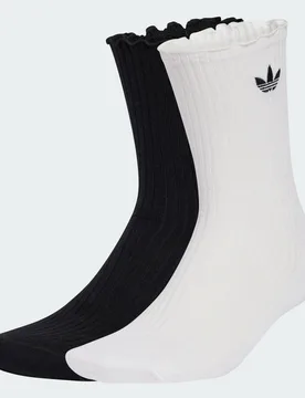 CALZE CON VOLANT 2 PAIA 37-39 Black / White - Adidas - FashionsVida