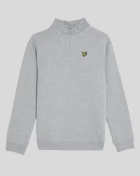 Kids 1/4 Zip Sweatshirt in Light Grey Marl