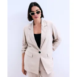 Blazer de mujer fluida brillante