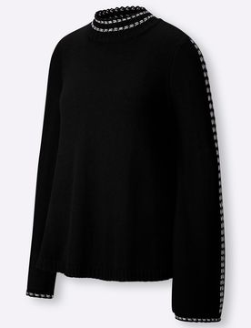 Heine Jersey negro / blanco