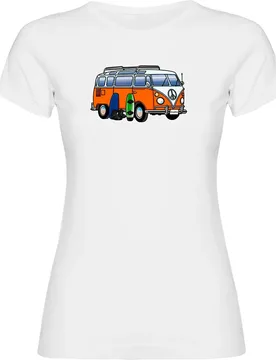 T-shirt à Manches Courtes Hippie Van Wakeboard White M - Kruskis - FashionsVida