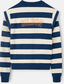 Sudadera de mujer hombreras rayas - Silbon - FashionsVida