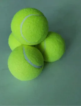 Piezas de pelotas de tenis de color amarillo-verde brillante con rayas blancas, equipo deportivo con textura, uso profesional de entrenamiento, diseñ - Shein - FashionsVida