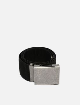 Chap ceinture unie en tissu avec boucle carrée ED