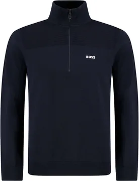 HUGO Pullover Momentum-X 1/4 Zip, dunkelblau s - BOSS - FashionsVida