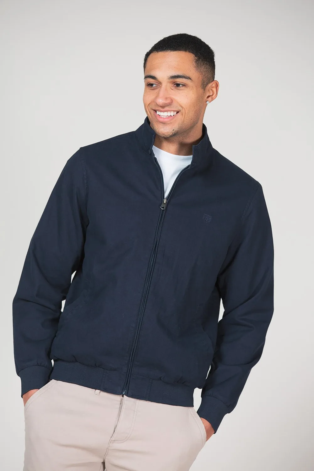 Cotton Mens Funnel Neck with Buttons Jacket - - Size: S - Kensington - FashionsVida
