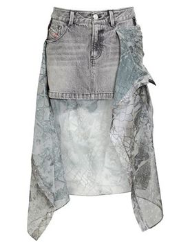 Jeansrock Damen Grau 38 Damen