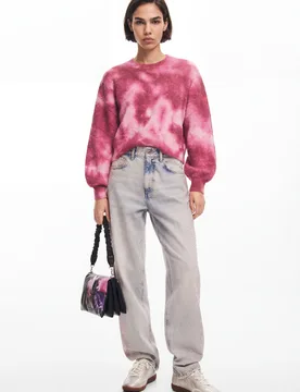 Desigual Pull tie-dye RED S female - Desigual - FashionsVida
