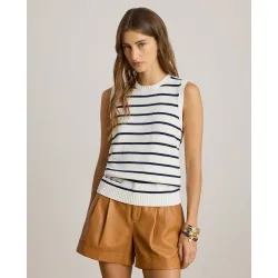 Jersey de mujer de algodón sin mangas