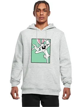 Felpa Con Cappuccio Looney Tunes Bugs Bunny Funny Face Heather Grey S - Merchcode - FashionsVida