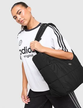 Womens Borsa Tote Quilted Nylon Metallic Trefoil - Nero, nero nero Donna taglia One Size - Adidas - FashionsVida