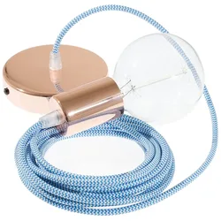 Cables Suspension Luminaire Rz11 Zigzag 1 M Diy Turquoise / Copper One Size