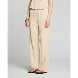 Pantalón de mujer texturado y fluido