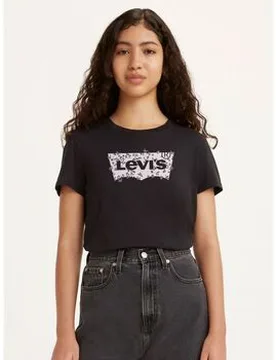 T-Shirts & Poloshirts 17369-35520 The Perfect Tee-Serif Chest Rose Anthracite It Xs;It S;It M Female - Levis - FashionsVida