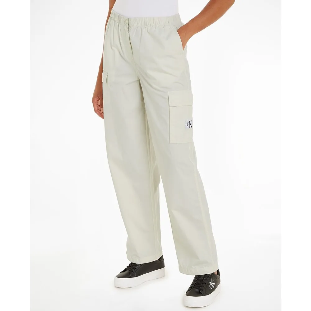 Pantalón Mujer cargo recto de algodón - Calvin Klein Jeans - FashionsVida