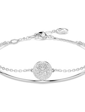 Bracciale rigido Sublima, Bianco, Placcato rodio OS