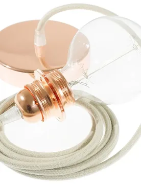 Cables Lampe Suspendue Pendel Pour Abat-jour Rc43 Diy 1 M Taupe / Copper One Size - Creative - FashionsVida