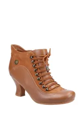 Vivianna' Leather Ankle Boots - Tan - Size: 9