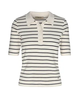 Poloshirt MMCALIZSTRIPESS crema S - Mos mosh - FashionsVida