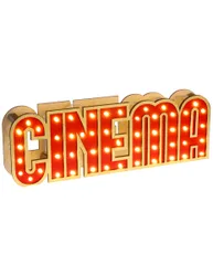 Leuchtendes Schild aus Holz Cinema 30 x 4 x 10 cm