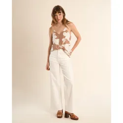 Top de mujer lencero con estampado
