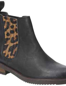 Womens Stella Slip On Chelsea Ankle Boots - Black Leather - Size Uk 5 - Hush puppies - FashionsVida