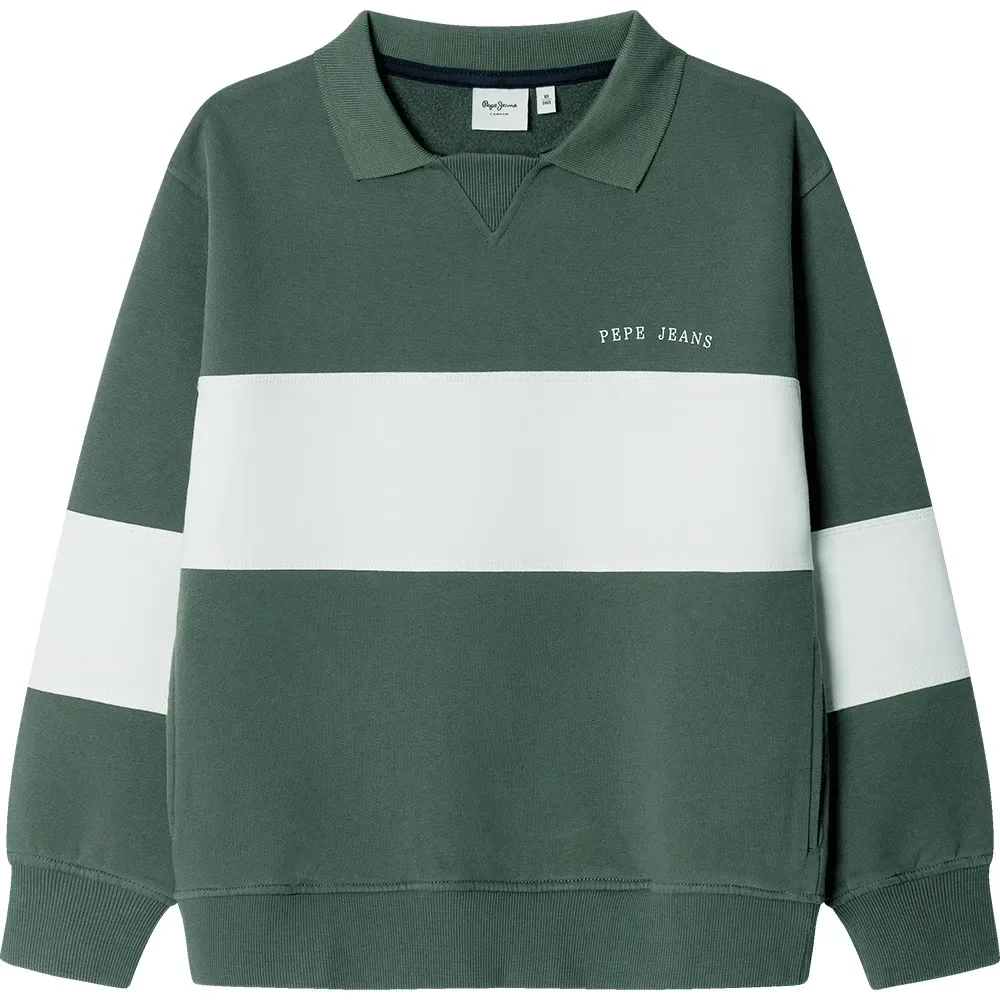 Felpa Peter Pine Green 8 Anni - Pepe jeans - FashionsVida